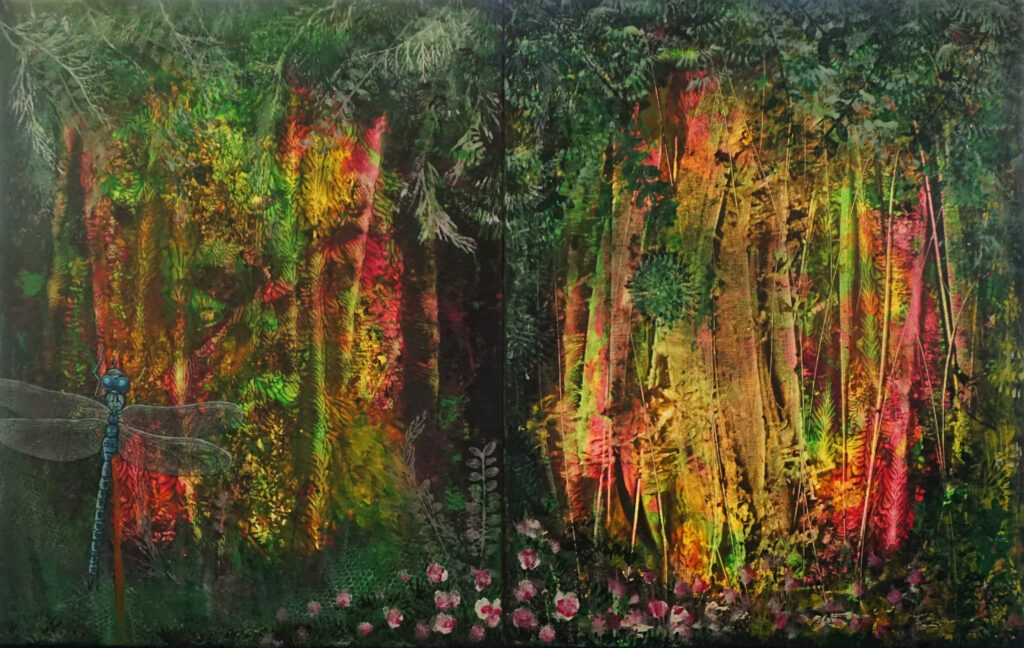 Diptychon: Zauberwald, 80 x 50 cm, Privatbesitz