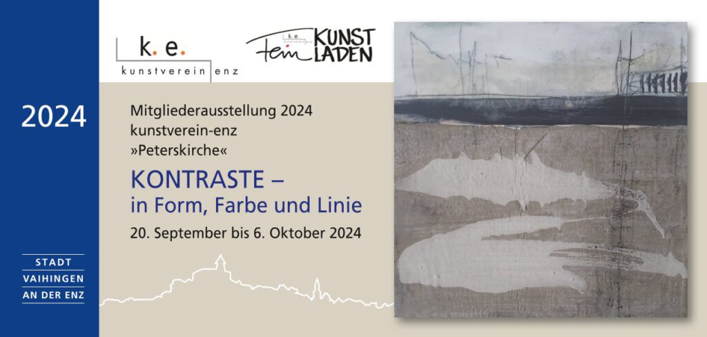 Einladung Mitgliederaussellung 2024 Mitgliederausstellung "KONTRASTE"