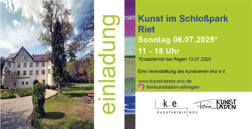 250508_flyer_riet_din_lang Vorderseite Kunst im Schlosspark Riet 2025