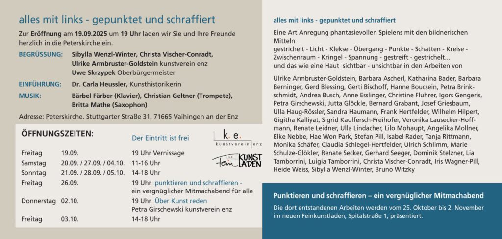 "alles mit links- gepunktet und schraffiert"